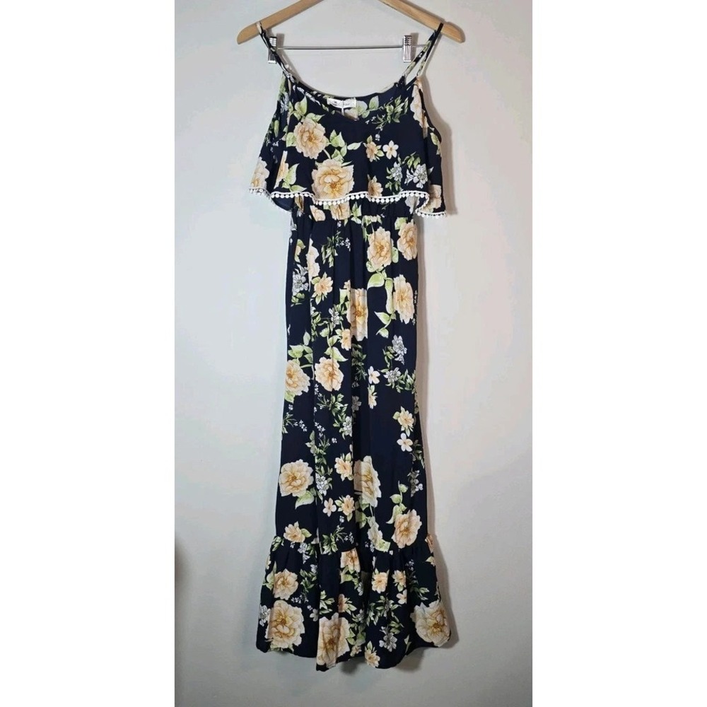 NWT Cupshe Womens Floral Flowy Maxi Dress Small Feminine Coastal Vacation Boho - Picture 2 of 10